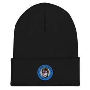 David Bowie Memorial Tribute Embroidered Beanie - Picture 1 of 1