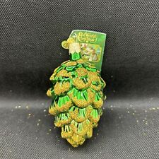 Ponderosa Pinecone-Green Blown Glass Ornament by Old World Christmas 