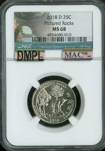 2018 D PICTURE ROCK QUARTER NGC MS68 DMPL PQ MAC FINEST REGISTRY SPOTLESS * - Picture 1 of 4