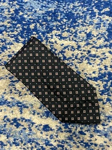 St. Michael from Marks & Spencer Red White Gray Navy Blue Geometric Necktie  - Picture 1 of 4