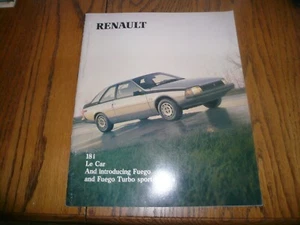 1982 AMC Renault 18i Fuego Turbo Sport Coupes Sales Brochure - Vintage - Picture 1 of 7