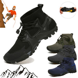 MENS HIKING BOOTS NEW WALKING ANKLE WIDE FIT TRAIL TREKKING TRAINERS SHOES SIZE