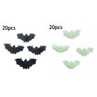 20-Pack Small Plastic Bats Prank Toy Halloween Decorations for Costume Party