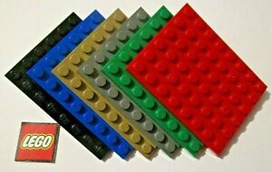 LEGO 6x8 PLATE - Choose Colour - Design ID 3036 (Pack of 2)