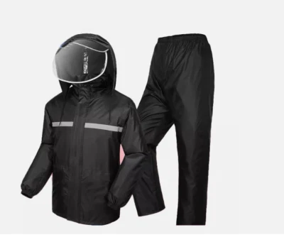Hombres Mujeres Trajes de Lluvia Para Chaquetas Pantalón Equipo Impermeable Motocicleta Hivis Foto 1 de 4
