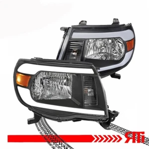 For 05-11 Toyota Tacoma Black Headlights w/DLs Bar TRD CE Sport 4X4 - Picture 1 of 4