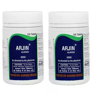 2 x Alarsin ARJIN Tablets (100tab) Useful in High Bp & Heart Problems - Picture 1 of 3