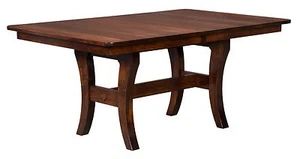 Amish Transitional Trestle Dining Table Solid Wood Madison 42" x 72" - Picture 1 of 1