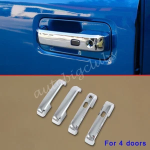 Para Ford F-150 F150 Raptor 4 Puertas 2017-2020 Cromo Manija Puerta Cubierta Tapicería Piezas - Imagen 1 de 6