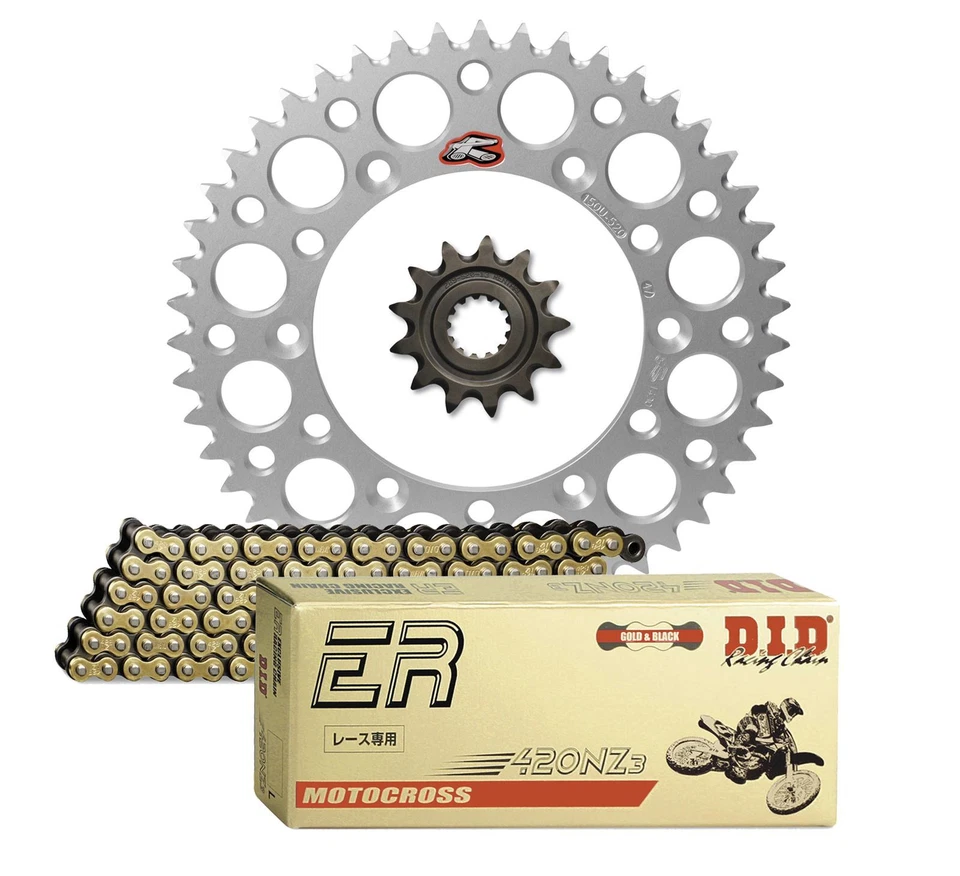 Rodas dentadas ou rodas dentadas/kit de corrente Renthal compatível com Kawasaki KX85 KX100 - Imagem 1 de 1