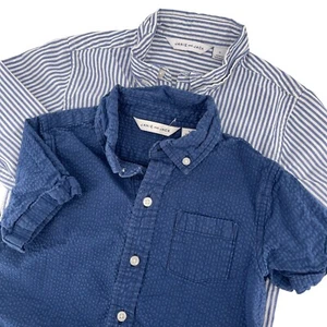 BUNDLE Janie and Jack Button-Up Shirt Striped Casual Cotton Size 5 - Picture 1 of 9