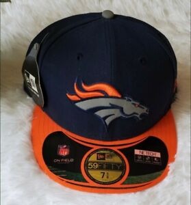 NEW! DENVER BRONCOS HAT 59FIFTY 7 5/8 fitted New Era Peyton Manning NE Tech