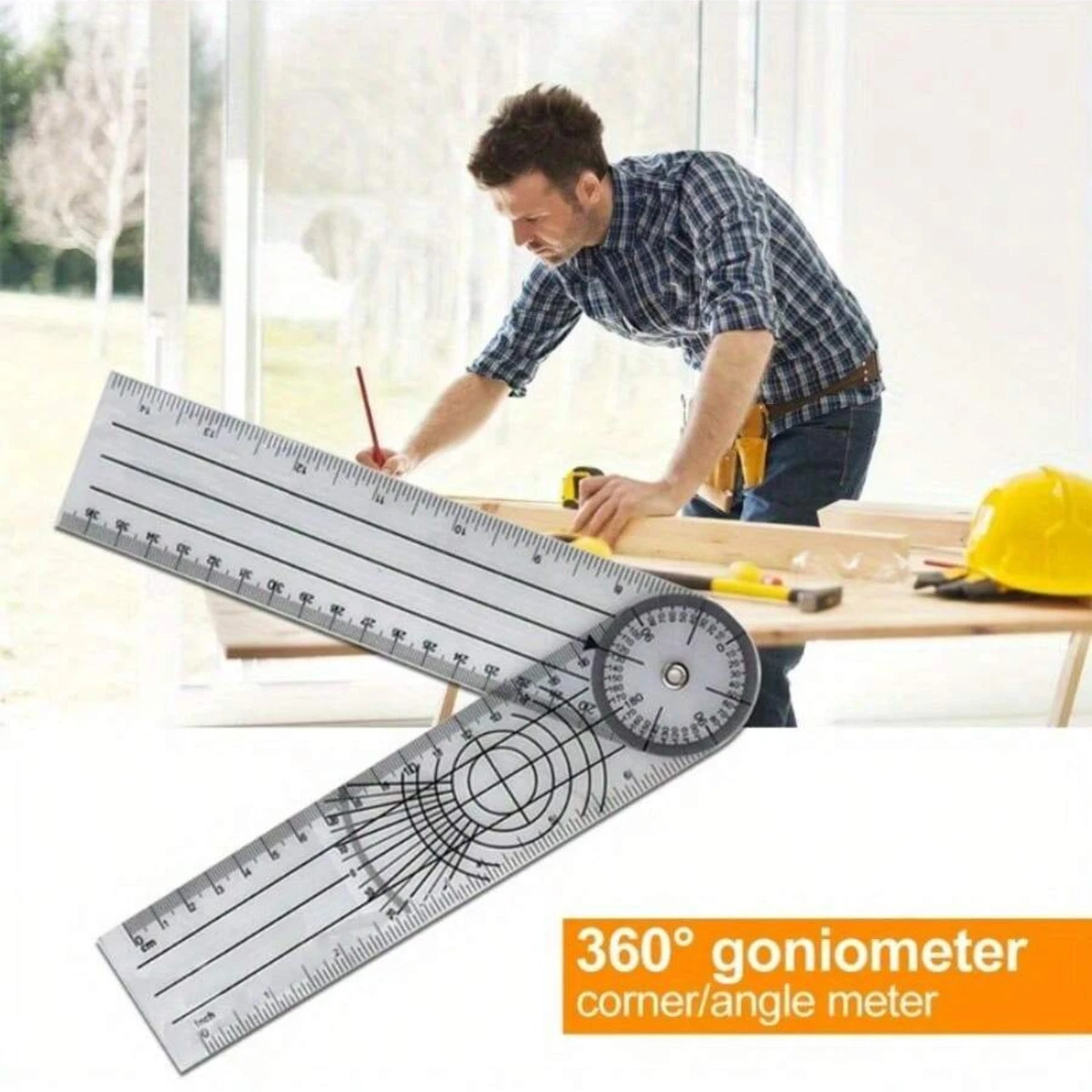 Foldable Physical Therapy Protractor Transparent Orthopedic Angle Ruler ...
