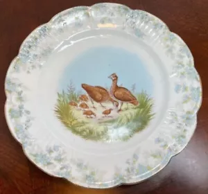 Austria Clover Mark 8 1/2" Birds Plate Antique / Vintage - Picture 1 of 6