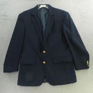 Orvis Blazer Sport Jacket Coat Men 40S Blue Navy Gold Button Three Button Wool - Picture 1 of 13