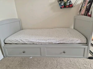 Aldi Mamia Grey Cotbed and Matching Changing Table - Picture 1 of 7