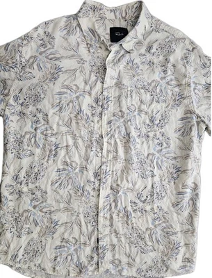 Rails Linen Hawiian Button Up Men's XL Carson Indo Pineapple Moon Beam Shirt - Image 1 of 4
