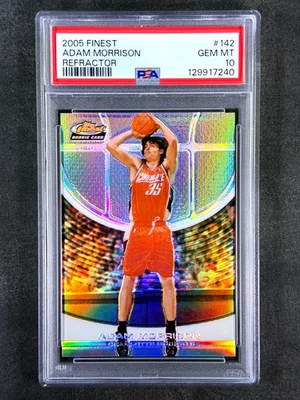 2005 Topps Finest #142 Adam Morrison Refractor /319 Rookie RC PSA 10 Gem Mint - Image 1 of 2
