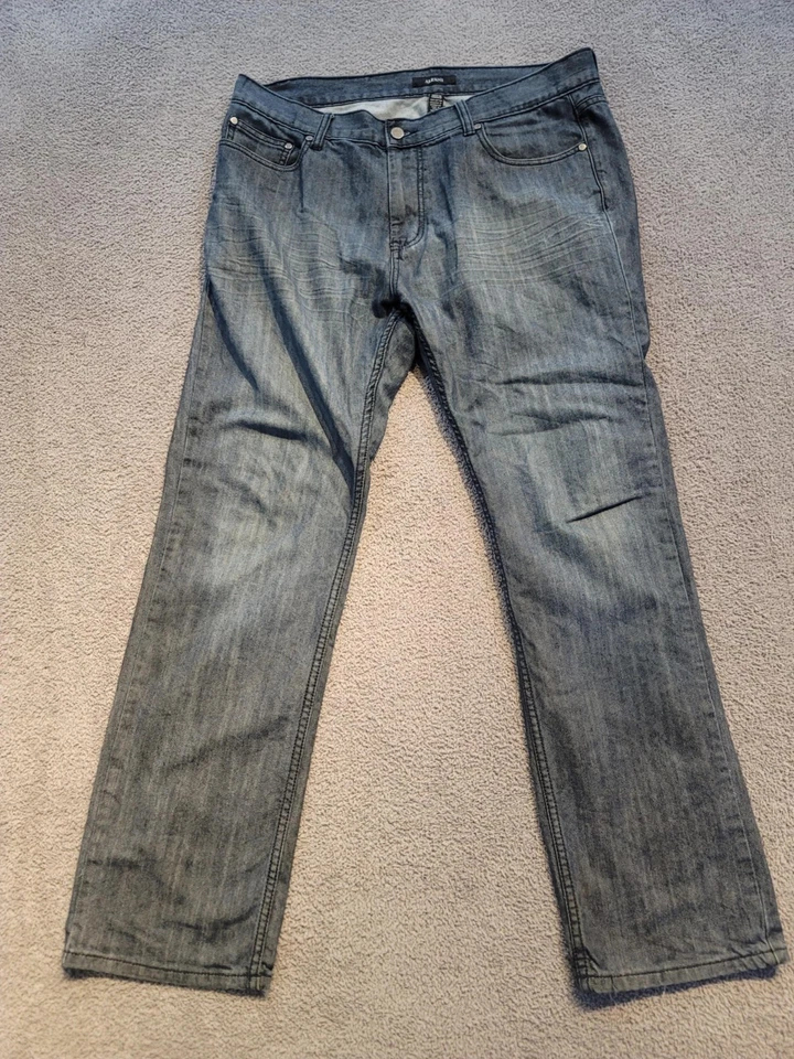 Pantalones de mezclilla gris para hombre Alfani talla 36x32 Foto 1 de 4