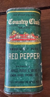 Vintage Country Club Brand Red Pepper Tin - Image 1 of 4