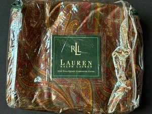 RARE! NEW Ralph LAUREN Great Barrington FULL QUEEN Duvet COMFORTER COVER Paisley - Picture 1 of 10