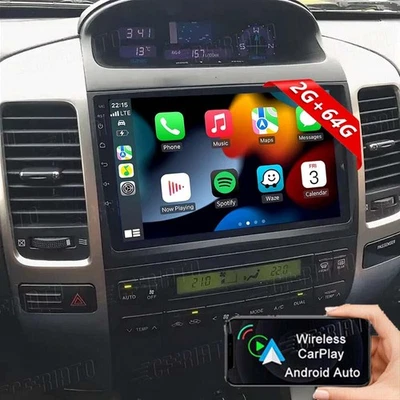 Radio de coche 2+64 GB Android 15.0 GPS navegación radio para Toyota Land Cruiser Prado 120 Foto 1 de 4
