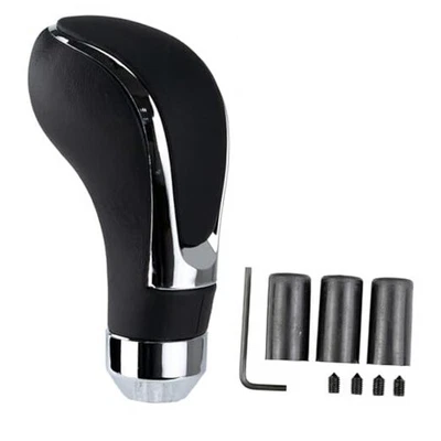  Perilla de cambio de marchas universal de cuero automático perilla de cambio de palanca de cambios para automóvil  Foto 1 de 4