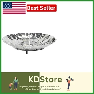 Stainless Steel 6-Inch Expandable Steamer Basket for Vegetables & Seafood - Picture 1 of 2
