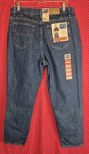 NWT Womens LEE RIDERS Dark Blue Relaxed Stretch Tapered Jeans Sz 16P W34" L29" - Picture 1 of 6
