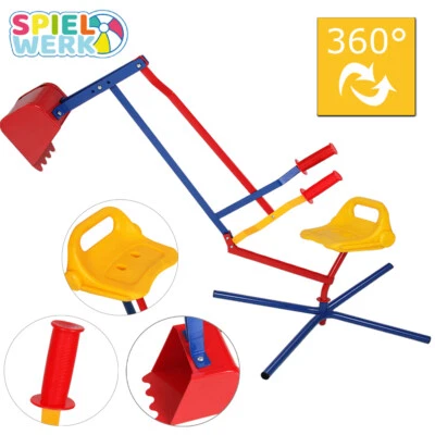 Spielwerk® Sitzbagger Sandbagger Sandkastenbagger Sandspielzeug Spielzeug Kinder - Bild 1 von 4