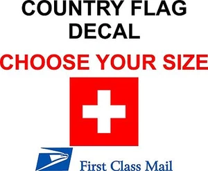 BANDERA SUIZA DEL PAÍS, PEGATINA, CALCOMANÍA, VINILO 5 AÑOS, bandera del país de Suiza - Imagen 1 de 2