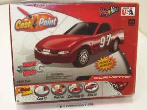KRAZY KARS CAST & PAINT CHEVY CORVETTE 1:64 SCALE MODEL KIT SEALED - Picture 1 of 1