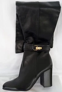 Designer Sam Edelman New York FAE Black Leather Over the Knee Boots U.S Size 8M - Picture 1 of 16