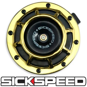ONE SICKSPEED 24K GOLD SUPER LOUD ELECTRIC BLAST TONE HORN MOTORCYCLE 12V M3 - Picture 1 of 1