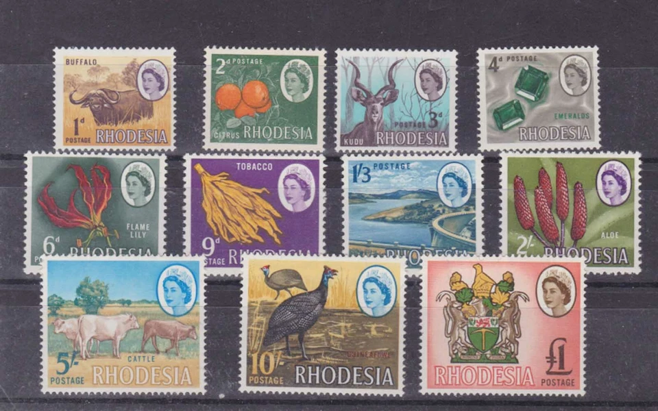 rhodesia 1966/8  ,set of eleven, MNH        q1387 - Image 1 of 1