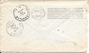 U.S. - ALDEN, N.Y. BACKSTAMP WITH 1901 SHOWN AS 1061 ON COVER WITH SCOTT's #267
