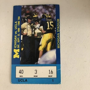 Stub biglietto partita calcio college 1990 vintage - Michigan / UCLA - Foto 1 di 5