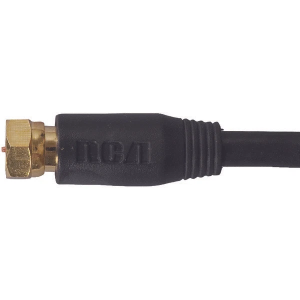 RG59 Gold Plated 25-Foot Coaxial Digital Cable for Satellite TV VCR Video Black