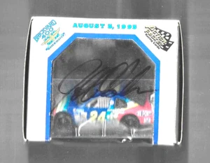 BRICKYARD 400 1995 1/64 Signed Cars AUTOGRAPH Jeff Gordon #24 Dale Earnhardt - Picture 1 of 1