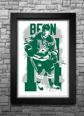 JAMIE BENN art print/poster DALLAS STARS FREE S&H! JERSEY Cover