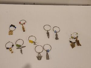 Collection of Wine And Cheese Earings bottle opener grape vine wine glass charms
