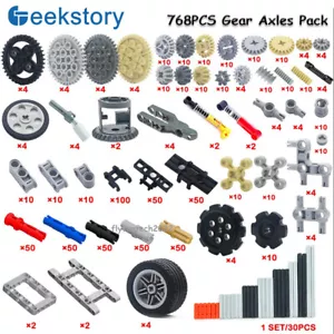 768PCS Technic Teil Auto Zahnräder Achsen Pack Radverbinder MOC Bausteine Set - Bild 1 von 5