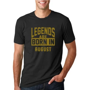 Legends Are Born In August Hombres Camiseta Cumpleaños Gráfico Aniversario Regalo T - Imagen 1 de 38