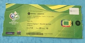 tickets sport Fußball WM 2006 Brasilien-Kroatien, Berlin, Brazil-Croatia (1:0) - Bild 1 von 2