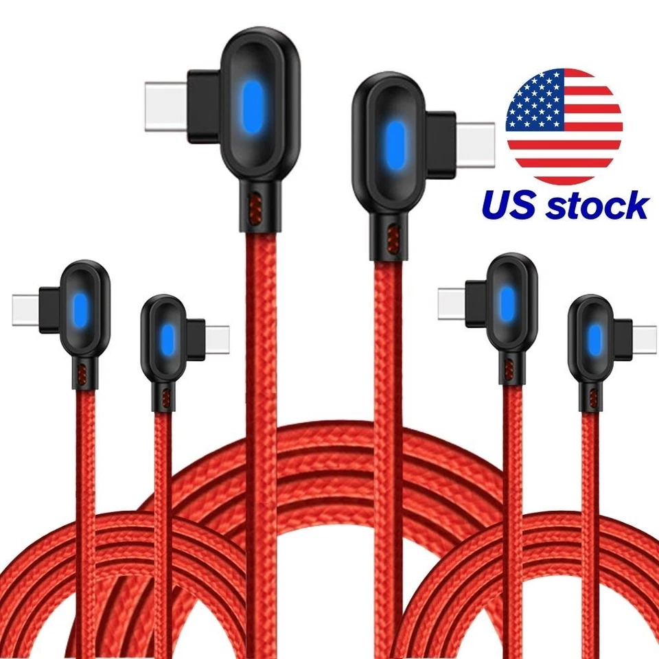 Cable de carga rápida 3X ángulo de 90 grados USB-C a USB-C para iPhone 15 16 17 Series Foto 1 de 4