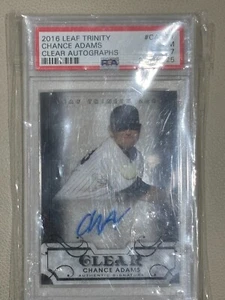 2016 Leaf Trinity Chance Adams Clear Autograph PSA NM 7 - Bild 1 von 2