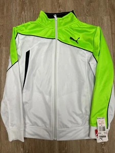 Puma Boys Warmup Fall Jacket Size M Youth Kids Workout Sports Gear New With Tags - Picture 1 of 7