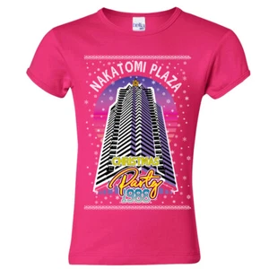 🔥 Nakatomi Plaza Christmas Party 1988 Youth Girls T shirt Funny Retro Holiday - Picture 1 of 6