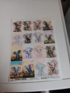 1 SHEET RICEPAPER FOR SCRAPBOOKING NEW (RP66) BABY ELEPHANT - Picture 1 of 1