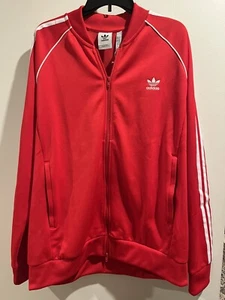 Adidas Originals Mens Classic Primeblue SST Red TRACK JACKET Size 2XL HF2124 NWT - Picture 1 of 5